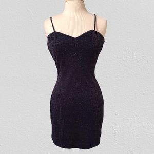 Vintage 90s/00s Spaghetti Strap Navy Mini Dress